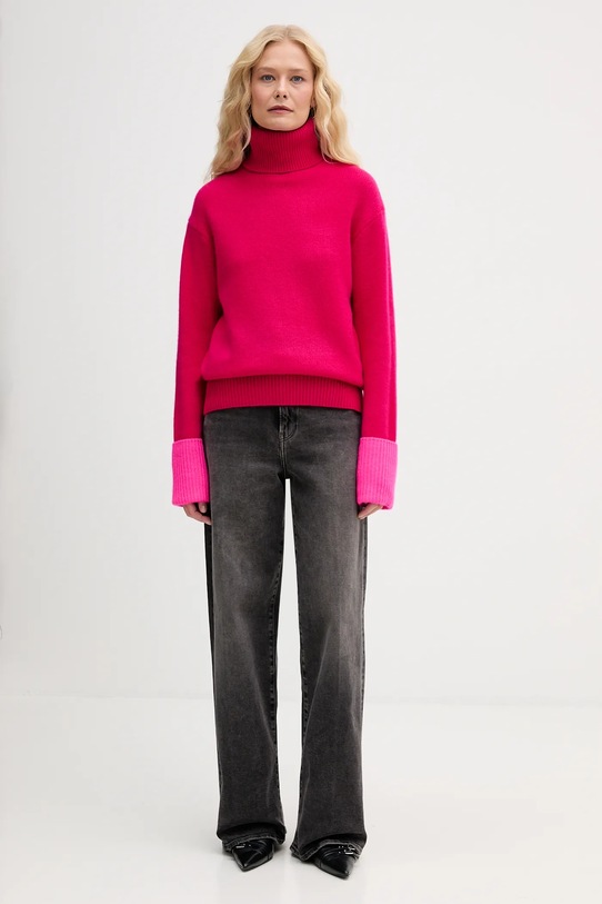 FROM FUTURE sweter kaszmirowy WPL02189 różowy AW25