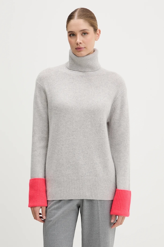 Кашемировый свитер FROM FUTURE тонкий серый WPL02189