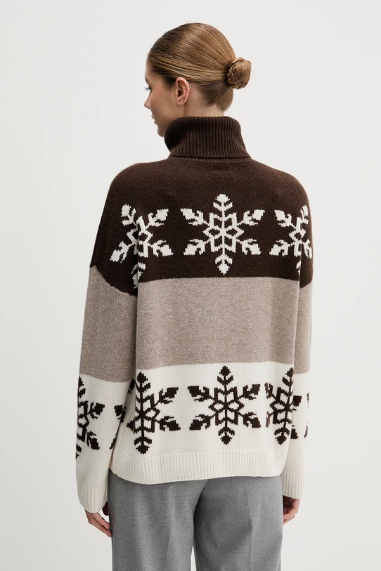 Odzież FROM FUTURE sweter kaszmirowy WPL03334 brązowy