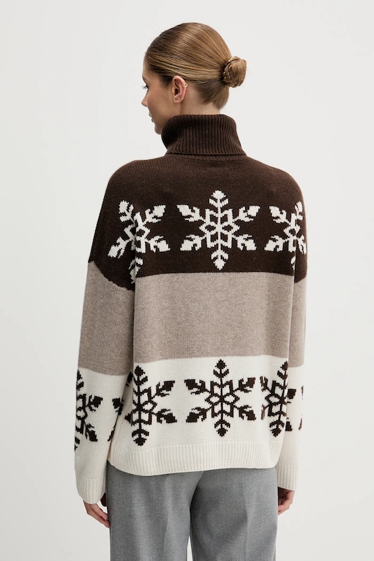 Odzież FROM FUTURE sweter kaszmirowy WPL03334 brązowy