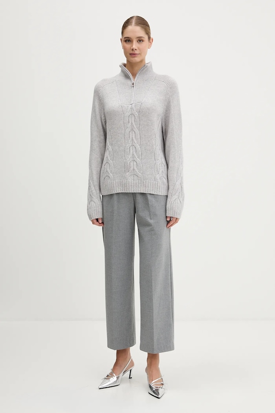 FROM FUTURE sweter kaszmirowy WPM03277 szary AW25