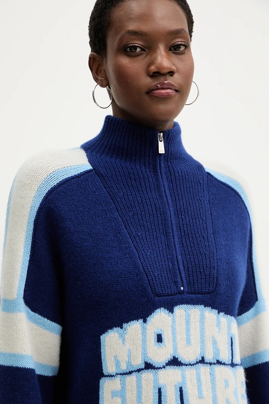 FROM FUTURE sweter kaszmirowy niebieski WPM03332