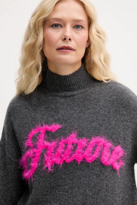FROM FUTURE sweter kaszmirowy szary WPM03338