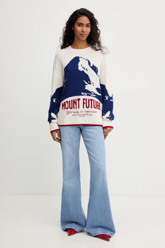 FROM FUTURE sweter kaszmirowy WPR03328 beżowy AW25