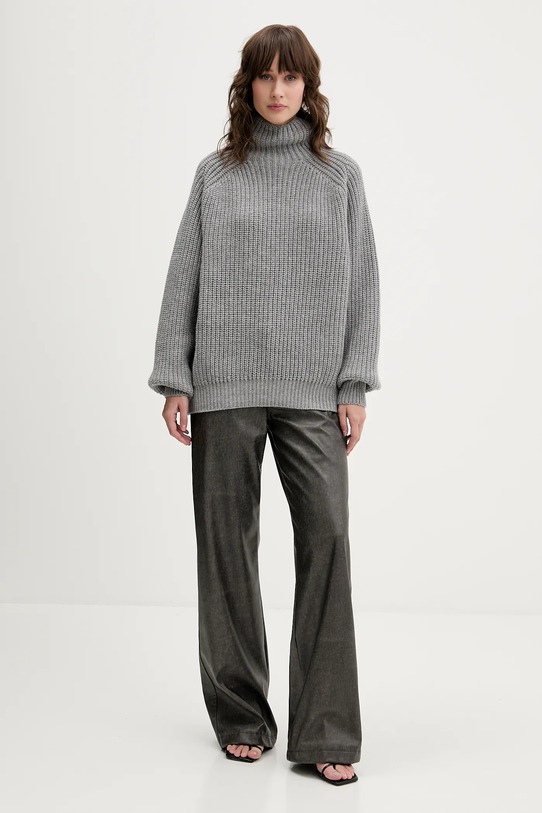 La Mania pulover de lână ONDA ONDA gri AW25