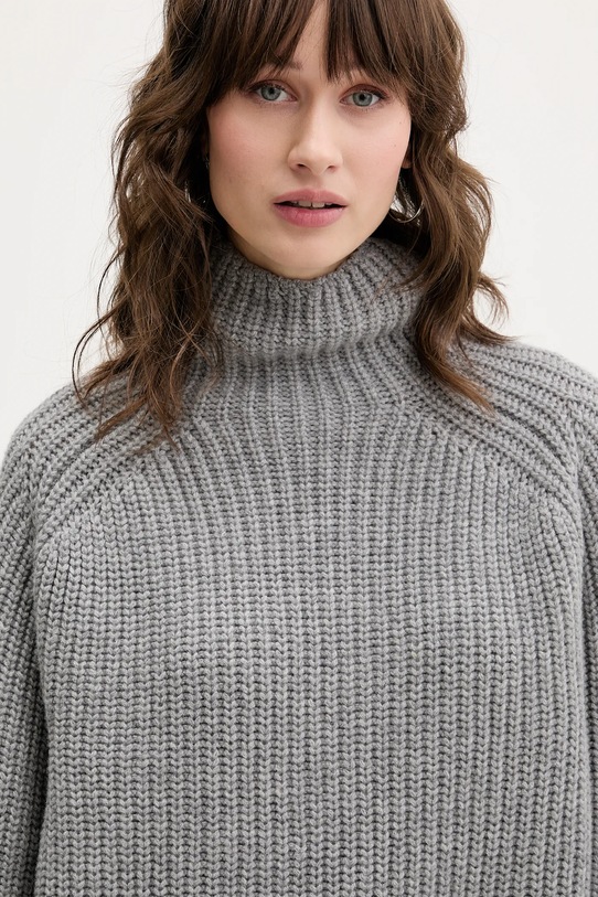 La Mania pulover de lână ONDA gri ONDA