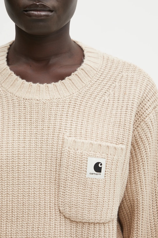 Carhartt WIP wool blend sweater W' Mira Sweater beige I035382.2LPXX