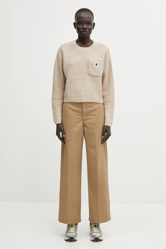 Carhartt WIP wool blend sweater W' Mira Sweater I035382.2LPXX beige