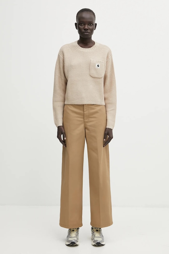 Carhartt WIP wool blend sweater W' Mira Sweater I035382.2LPXX beige