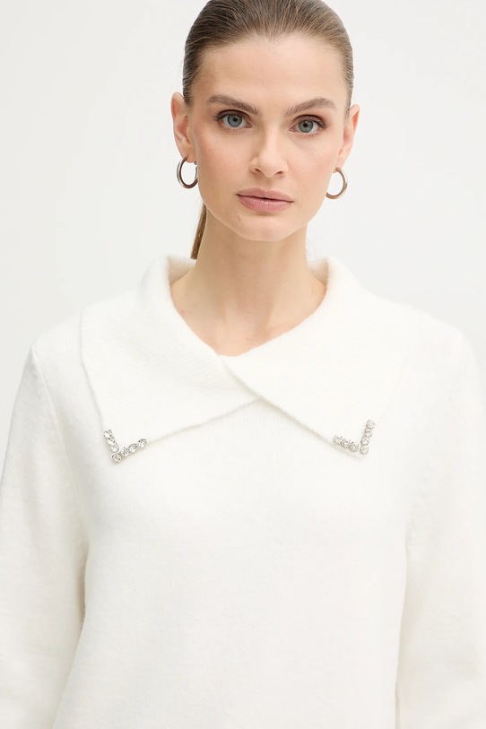 Morgan sweter z domieszką wełny beżowy MISTRAL