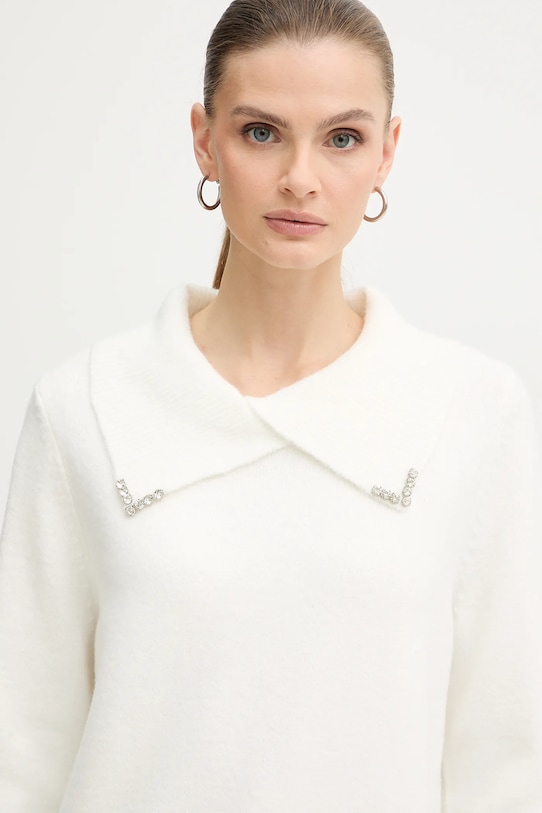 Morgan sweter z domieszką wełny beżowy MISTRAL