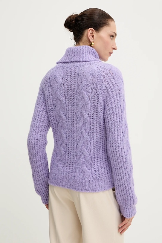 Odzież Morgan sweter z dodatkiem alpaki MPALMA fioletowy