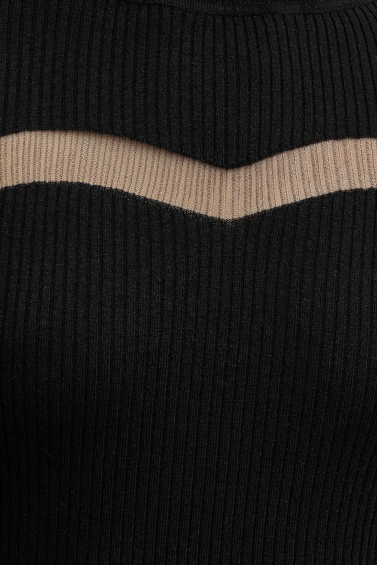 Morgan sweter z domieszką wełny MVAL czarny