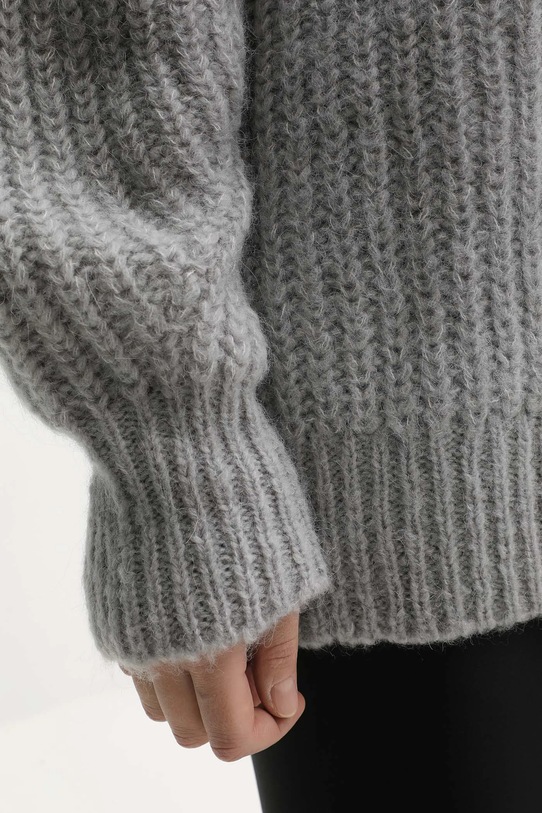 Rotate sweter z dodatkiem wełny 114641039 szary