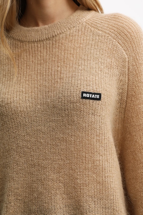 Rotate sweter z dodatkiem wełny 1146391753 beżowy