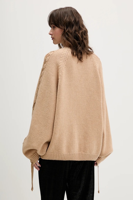 Odzież Rotate sweter z dodatkiem wełny 1147411753 beżowy