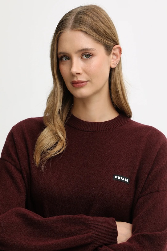 Rotate sweter wełniany bordowy 1147522734