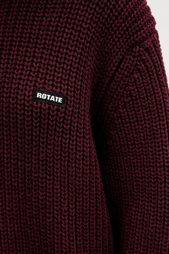 Rotate sweter z dodatkiem wełny 1147342734 bordowy