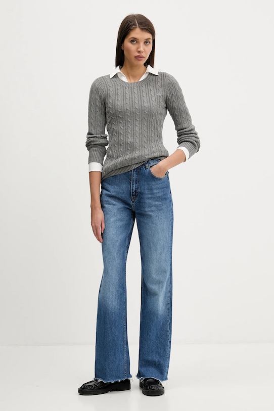 Πουλόβερ Hollister Co. KI350.5305.112 γκρί AW25