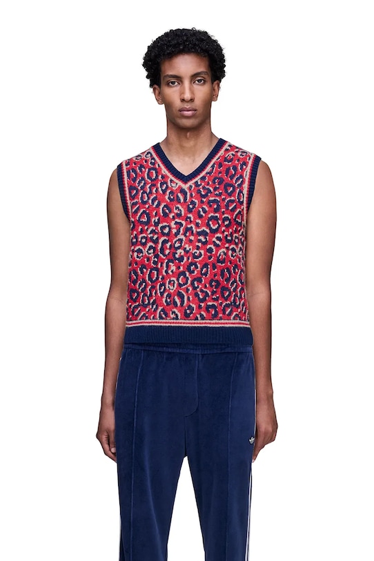 Oblečení Vesta s přídavkem vlny adidas Originals x Wales Bonner Knit Vest KD0335 námořnická modř