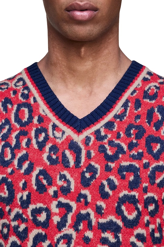 Vesta s přídavkem vlny adidas Originals x Wales Bonner Knit Vest námořnická modř KD0335