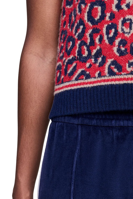 Vesta s přídavkem vlny adidas Originals x Wales Bonner Knit Vest KD0335 námořnická modř