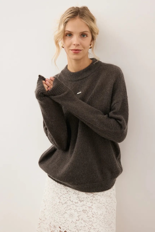 Bizuu pulover din amestec de mohair FAROA FAROA.BRAZOWY maro AW25