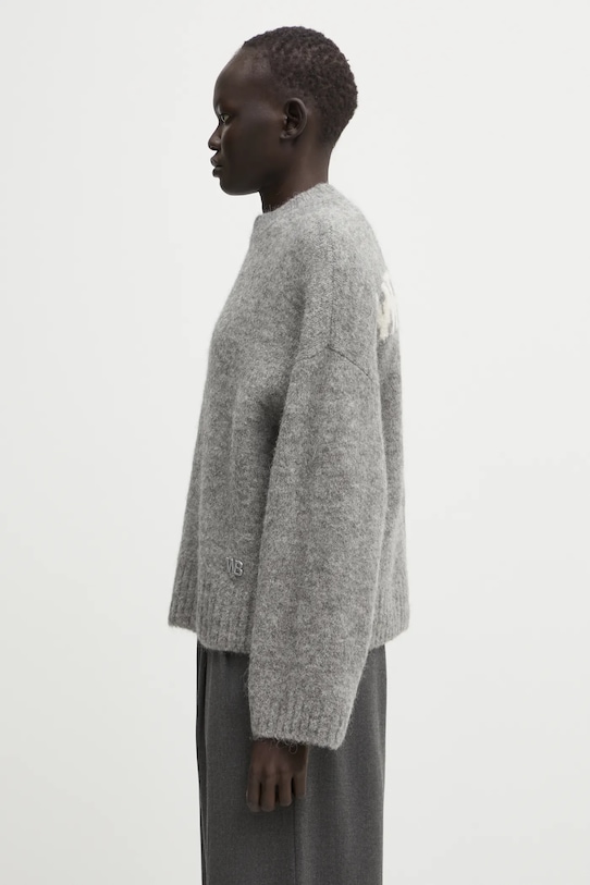 WRSTBHVR sweter z dodatkiem wełny Enci U7025GT.2977 szary AW25