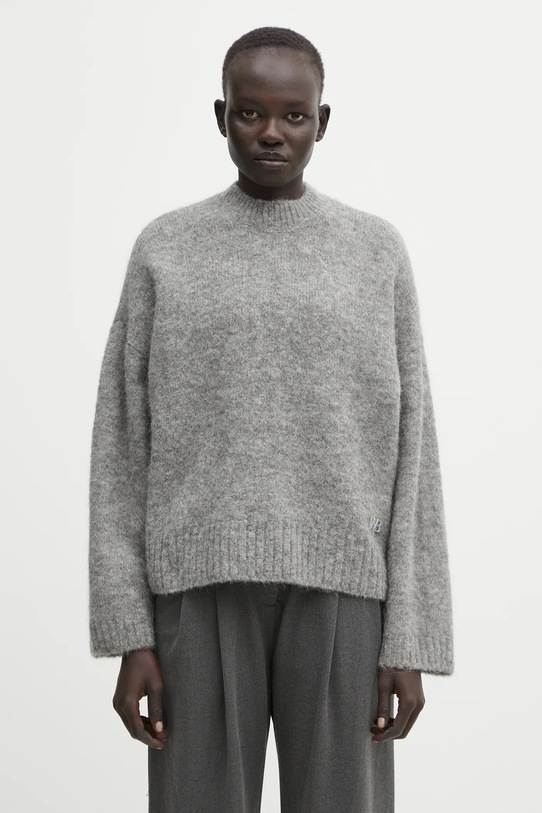 Odzież WRSTBHVR sweter z dodatkiem wełny Enci U7025GT.2977 szary