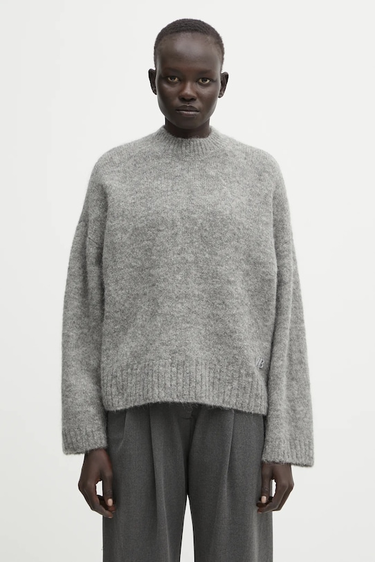Odzież WRSTBHVR sweter z dodatkiem wełny Enci U7025GT.2977 szary
