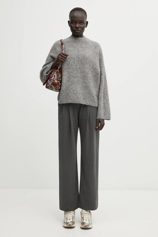 WRSTBHVR sweter z dodatkiem wełny Enci U7025GT.2977 szary