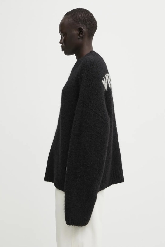 WRSTBHVR sweter z dodatkiem wełny Enci U7025GT.2977 czarny AW25