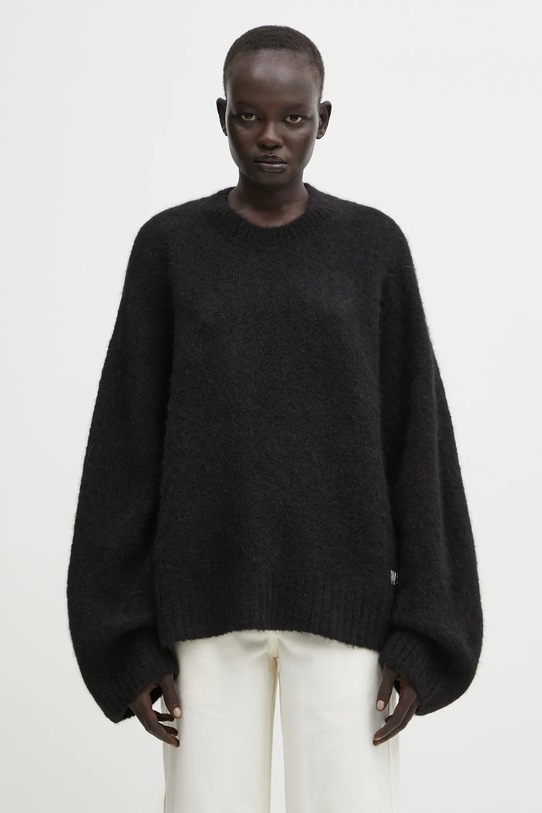 Odzież WRSTBHVR sweter z dodatkiem wełny Enci U7025GT.2977 czarny