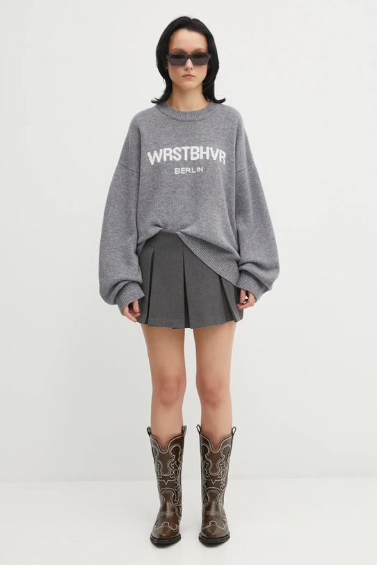 Μάλλινο πουλόβερ WRSTBHVR Eliam U7025GT.3020 γκρί