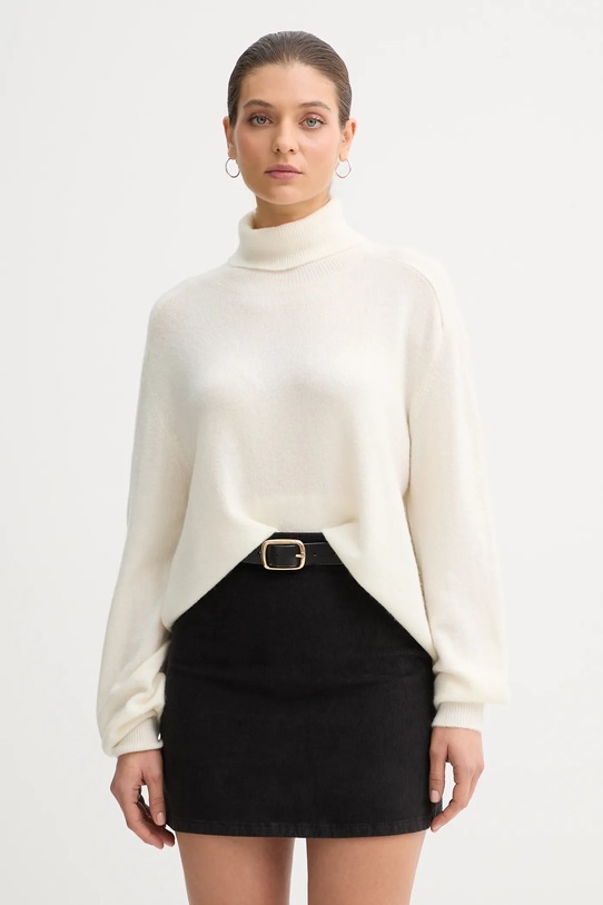 United Colors of Benetton sweter golf beżowy 11CZD204F