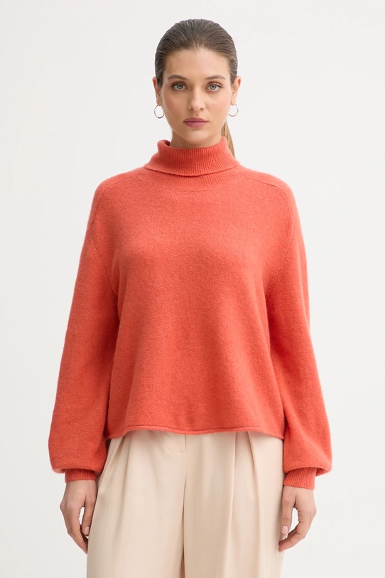 Sveter United Colors of Benetton rolák oranžová 11CZD204F