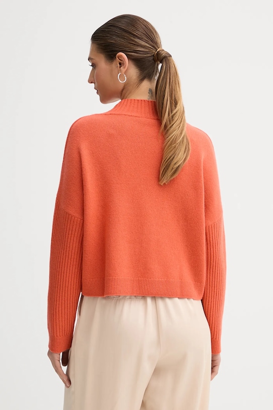 Odzież United Colors of Benetton sweter z dodatkiem wełny 1444D403H pomarańczowy