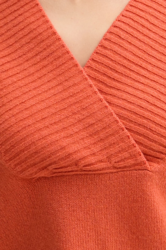 United Colors of Benetton sweter z dodatkiem wełny 1444D403H pomarańczowy