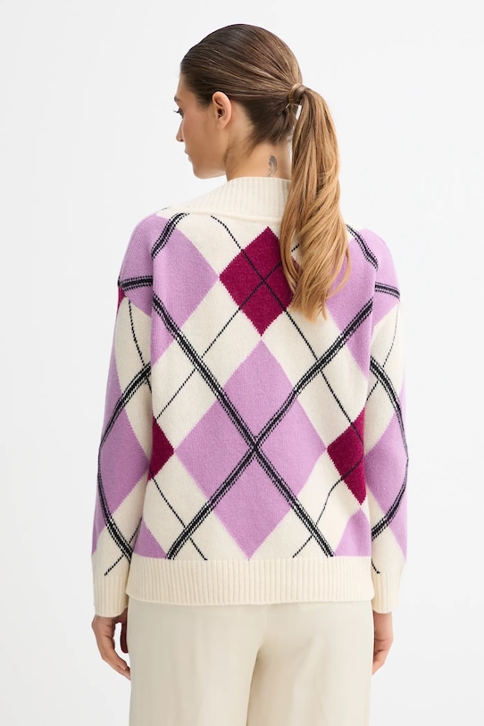 Odzież United Colors of Benetton sweter z dodatkiem wełny 1444E204E fioletowy