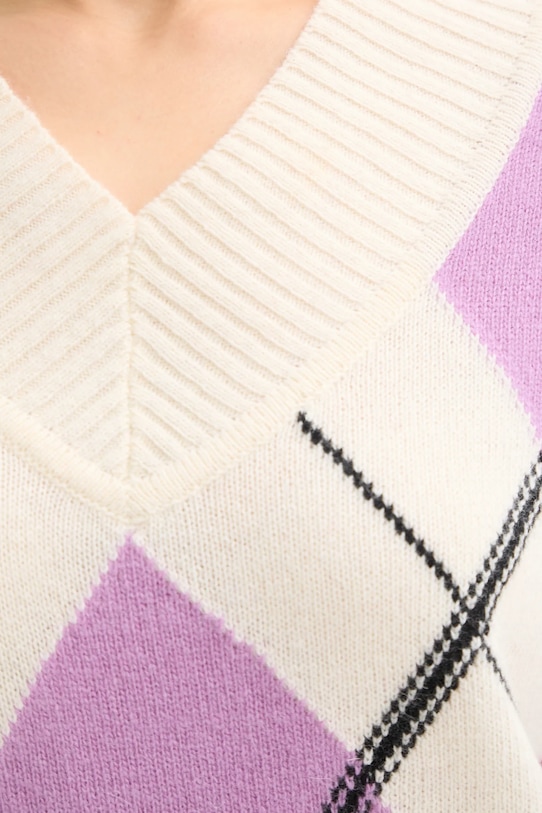 United Colors of Benetton sweter z dodatkiem wełny 1444E204E fioletowy