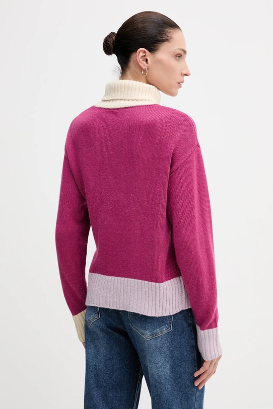 Odzież United Colors of Benetton sweter z dodatkiem wełny 16YCE204I różowy