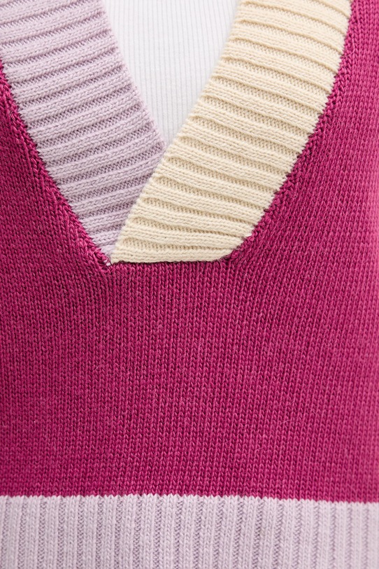 United Colors of Benetton kamizelka z dodatkiem wełny 16YCE403M fioletowy