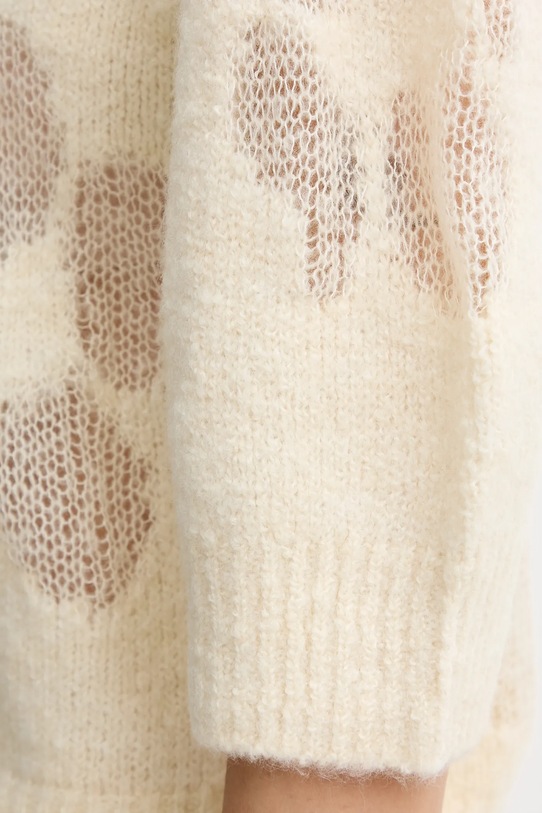 United Colors of Benetton sweter z dodatkiem wełny 18L4E10EV beżowy