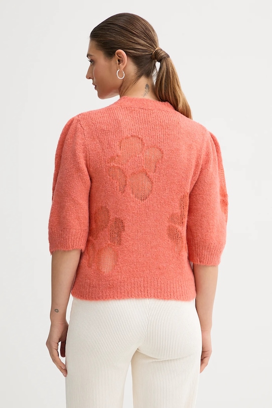 Odzież United Colors of Benetton sweter z dodatkiem wełny 18L4E10EV pomarańczowy