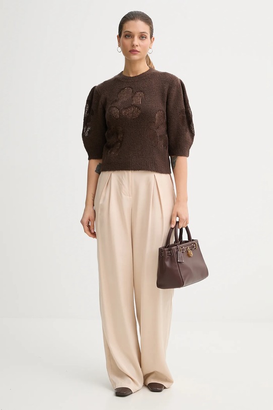 United Colors of Benetton sweter z dodatkiem wełny 18L4E10EV zielony AW25