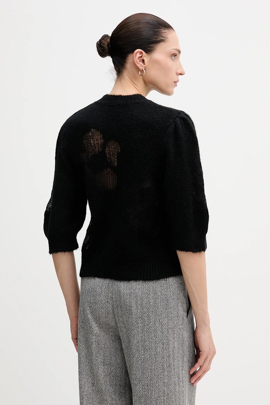 Odzież United Colors of Benetton sweter z dodatkiem wełny 18L4E10EV czarny