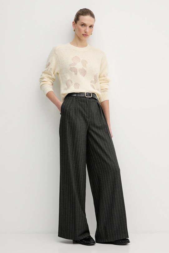 United Colors of Benetton sweter z dodatkiem wełny 18L4E10EW beżowy AW25