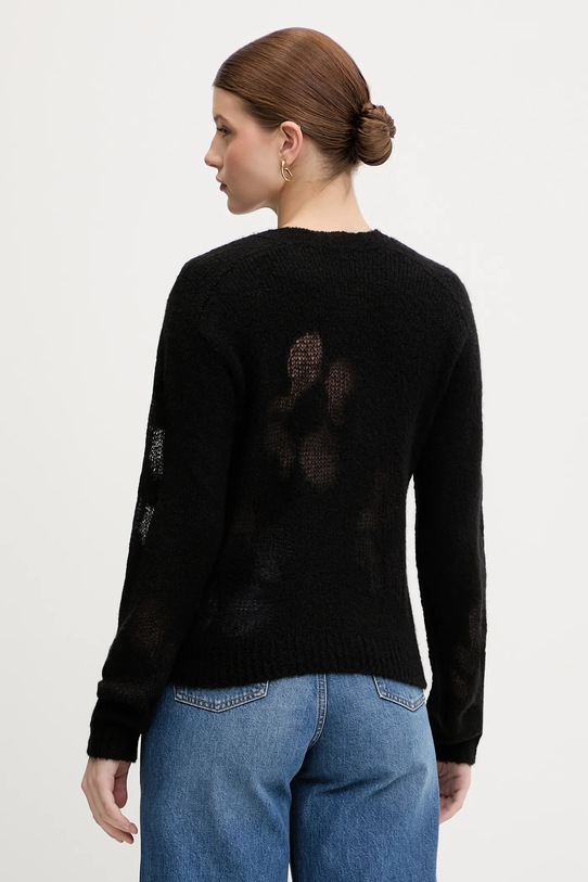 Odzież United Colors of Benetton sweter z dodatkiem wełny 18L4E10EW czarny