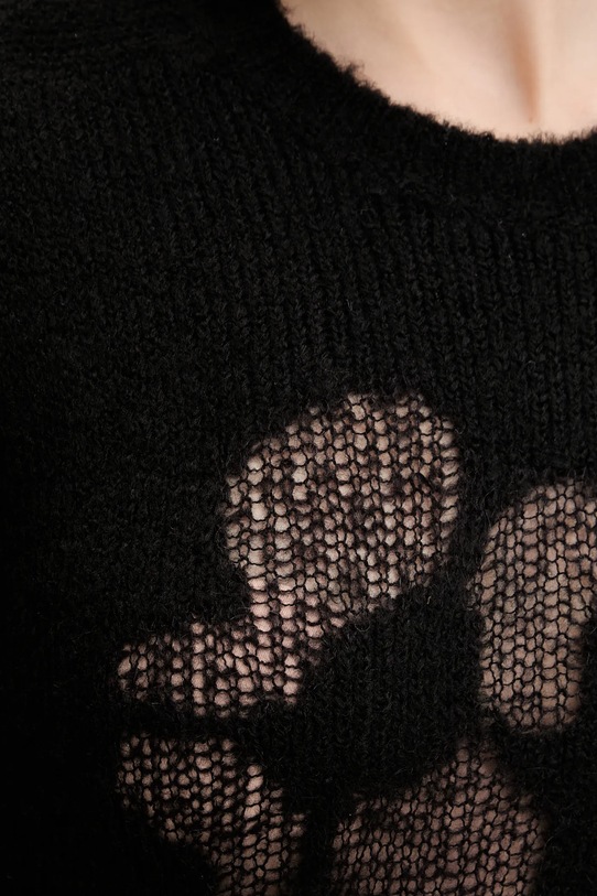 United Colors of Benetton sweter z dodatkiem wełny 18L4E10EW czarny