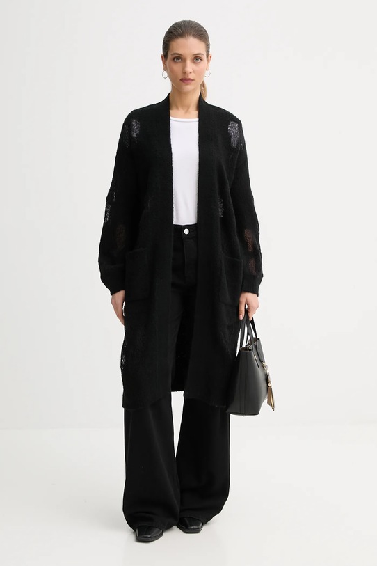 United Colors of Benetton sweter z dodatkiem wełny 18L4EN00J czarny AW25